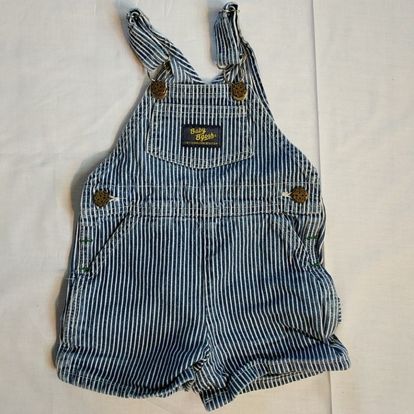 oshkosh striped overalls mens